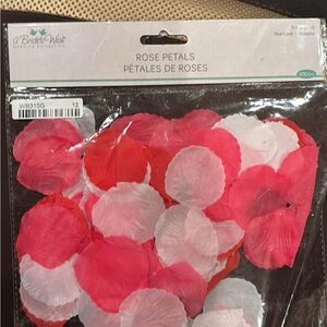 Red and White Rose Petals